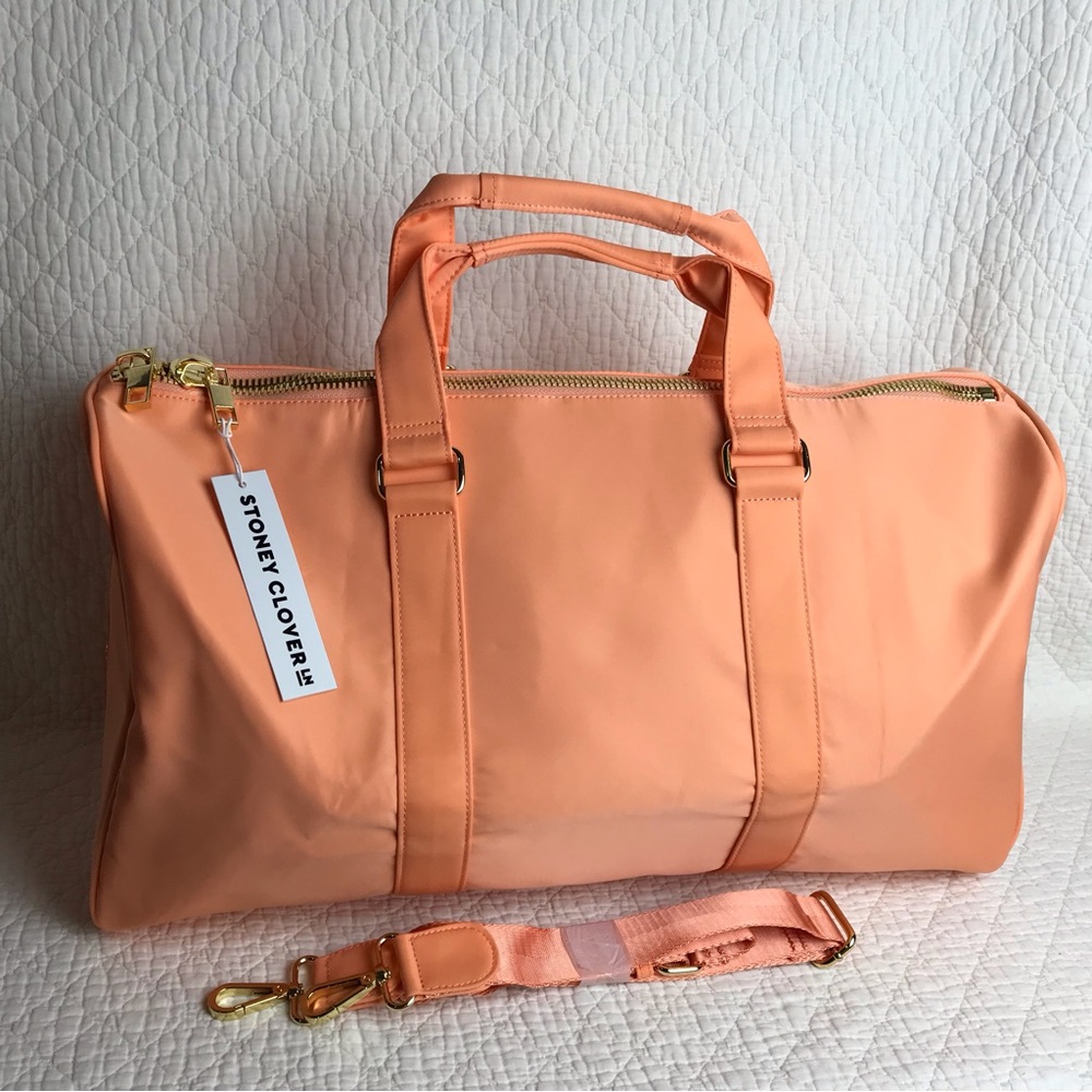 Stoney Clover Lane Classic Duffle Bag Peach Color SCL-NDB-013 NWT